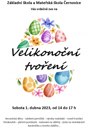 Velikonoční tvoření v ZŠ a MŠ Černovice 2
