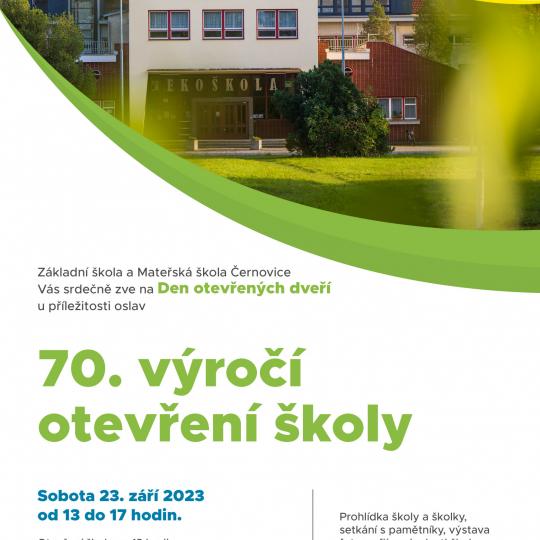 70. výročí otevření školy v Černovicích 1